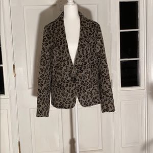 Loft leopard print blazer size XL